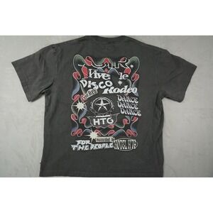 Honor The Gift Shirt Mens Large Vive Le Disco Rodeo Graphic Tee Gray Faded Black